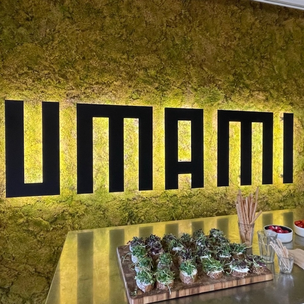 A microgreens tasting at the Umami headquarters